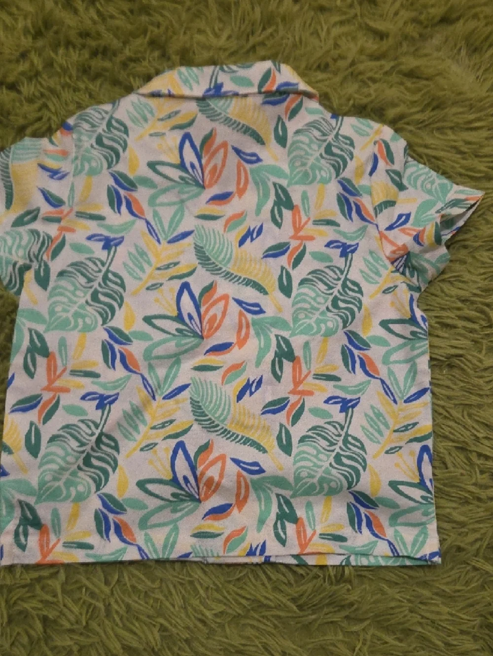 First Impressions Kids Leaf Print Short Pajama Set - Green, Blue, Orange, Yellow
